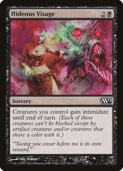 Hideous Visage highlighted card art