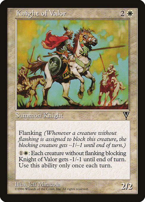Knight of Valor highlighted card art