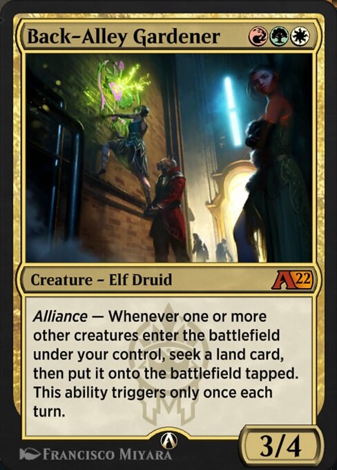 Back-Alley Gardener highlighted card art