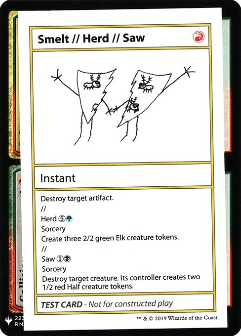 Smelt // Herd // Saw from Mystery Booster Playtest Cards 2019