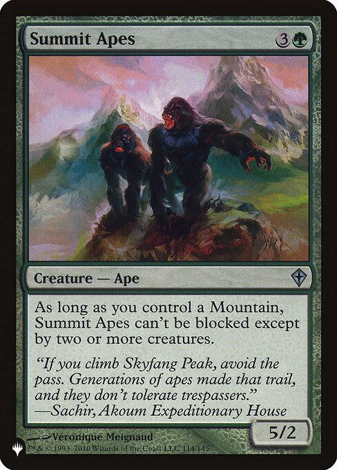 Summit Apes highlighted card art