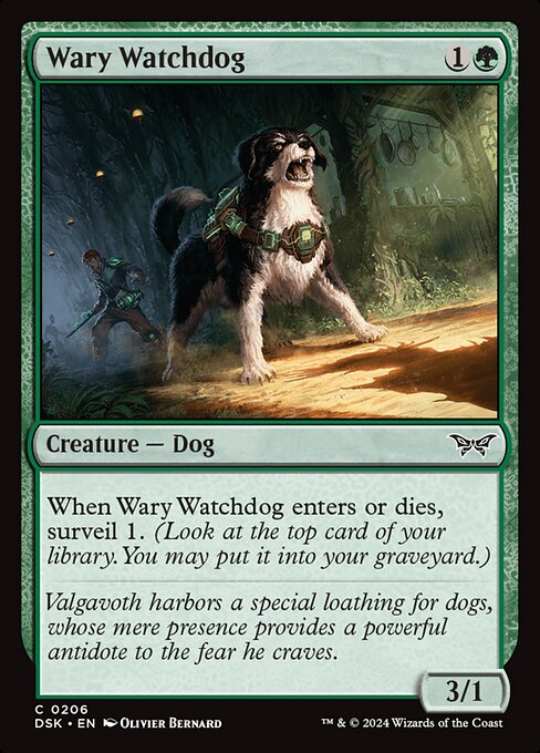 Wary Watchdog highlighted card art