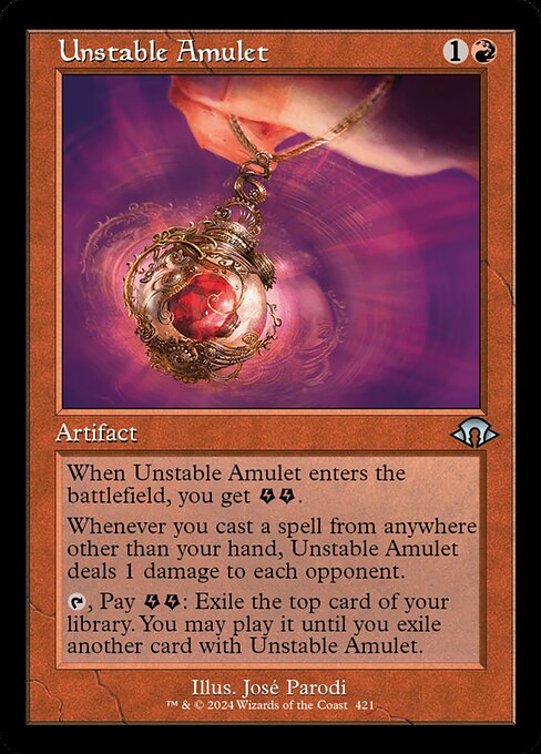 Unstable Amulet highlighted card art