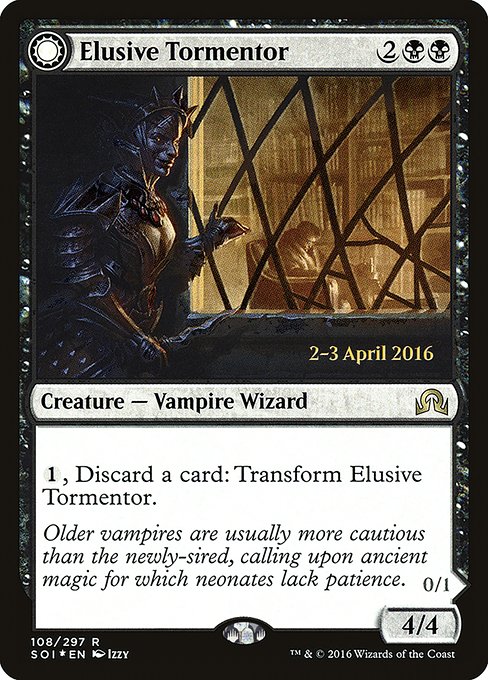 Elusive Tormentor // Insidious Mist from Shadows over Innistrad Promos