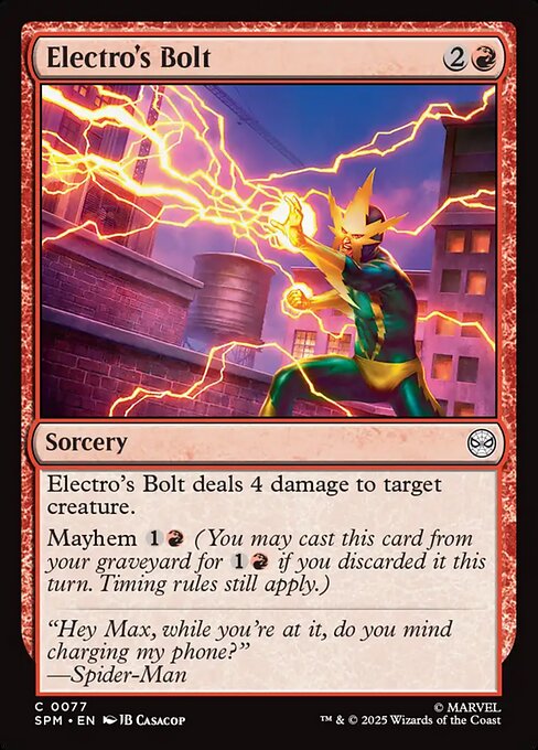 Electro's Bolt highlighted card art