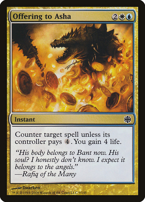 Offering to Asha highlighted card art