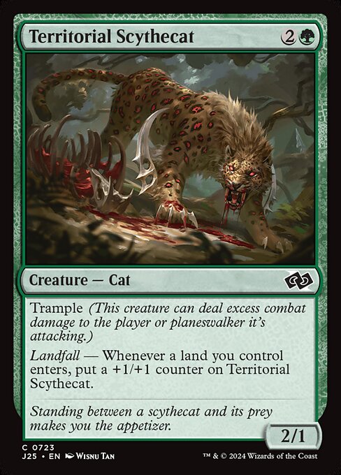 Territorial Scythecat highlighted card art