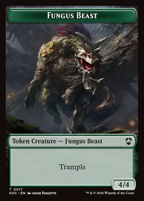 Fungus Beast from Secrets of Strixhaven Commander Tokens