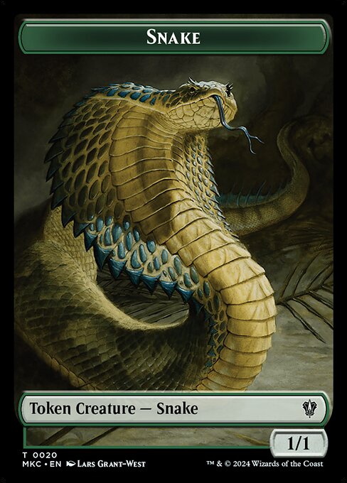 Snake from Murders at Karlov Manor Commander Tokens
