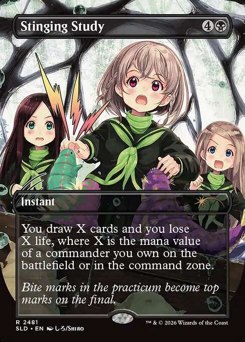 Stinging Study highlighted card art