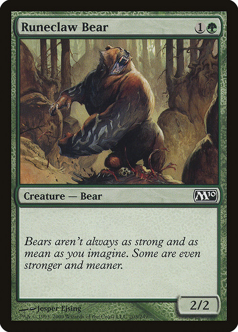 Runeclaw Bear from Magic 2010