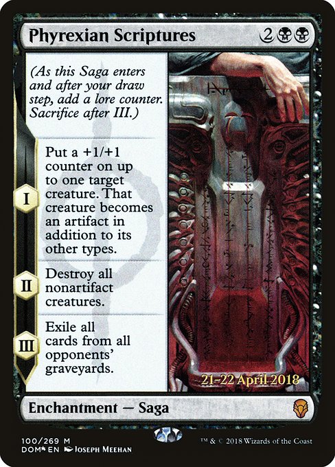 Phyrexian Scriptures from Dominaria Promos