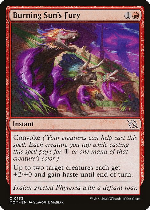 Burning Sun's Fury highlighted card art