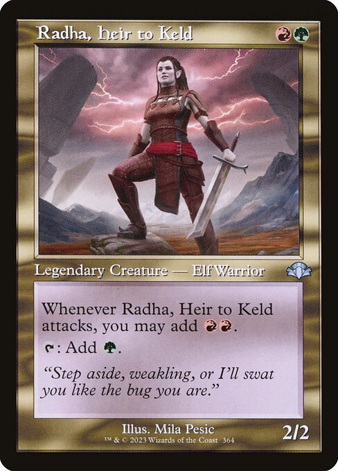 Radha, Heir to Keld highlighted card art