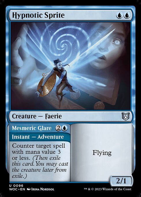 Hypnotic Sprite // Mesmeric Glare from Wilds of Eldraine Commander