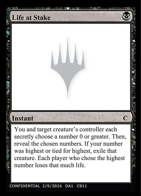 Life at Stake highlighted card art