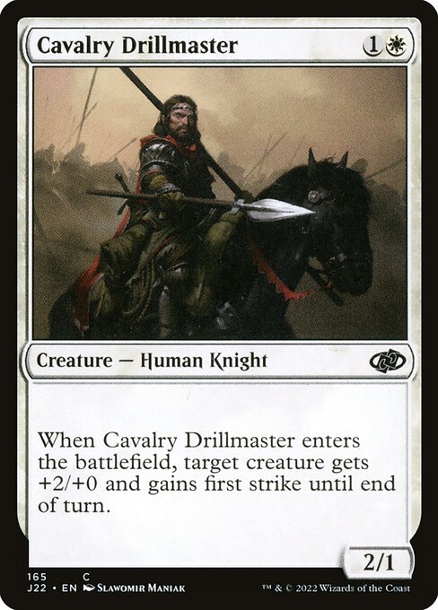 Cavalry Drillmaster highlighted card art