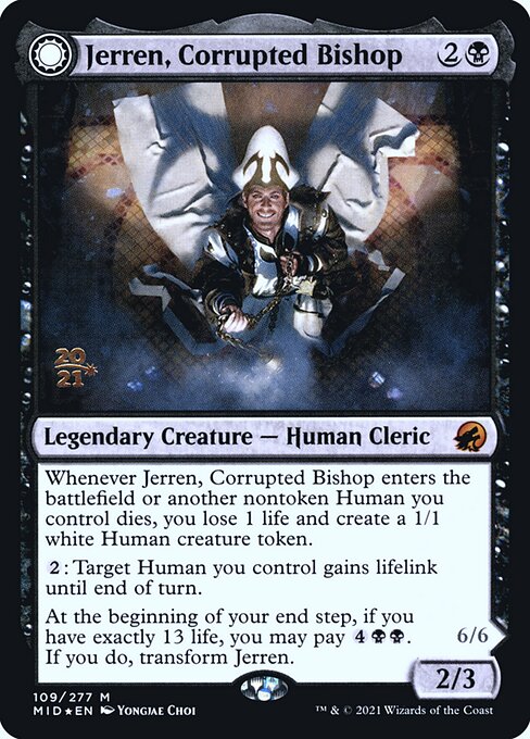 Jerren, Corrupted Bishop // Ormendahl, the Corrupter from Innistrad: Midnight Hunt Promos