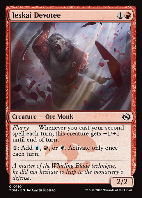 Jeskai Devotee highlighted card art
