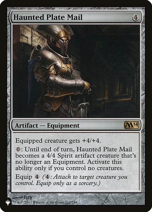 Haunted Plate Mail highlighted card art