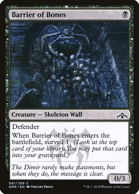 Barrier of Bones highlighted card art