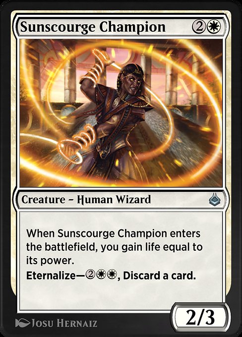 Sunscourge Champion highlighted card art