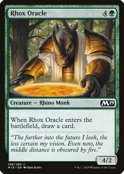 Rhox Oracle highlighted card art