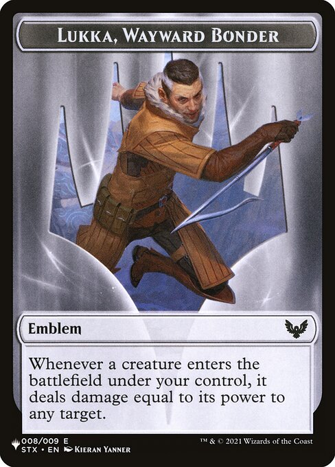 Lukka, Wayward Bonder Emblem highlighted card art