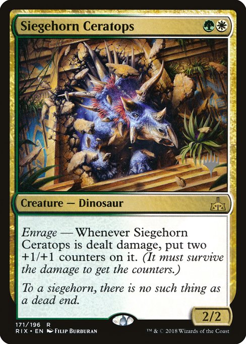 Siegehorn Ceratops from Rivals of Ixalan Promos