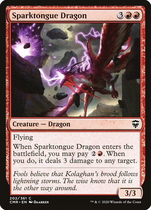 Sparktongue Dragon from Commander Legends