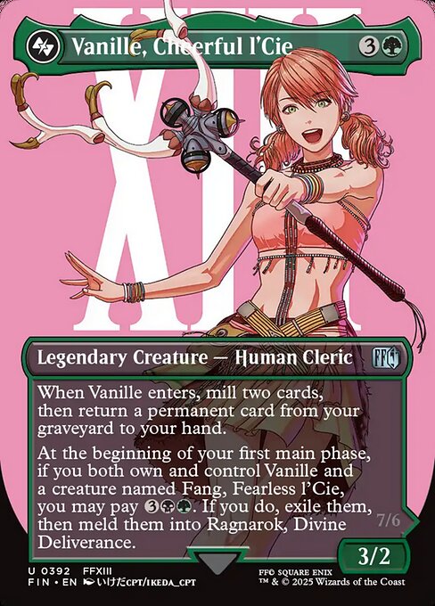 Vanille, Cheerful l'Cie highlighted card art
