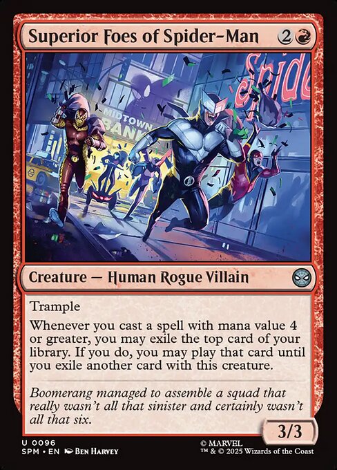 Superior Foes of Spider-Man highlighted card art