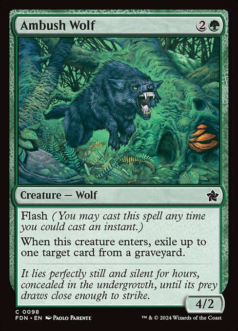 Ambush Wolf highlighted card art