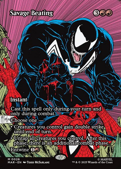 Savage Beating highlighted card art