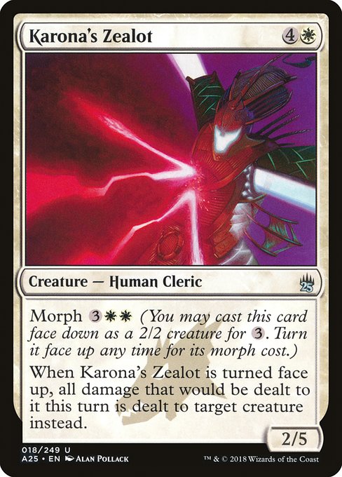 Karona's Zealot highlighted card art