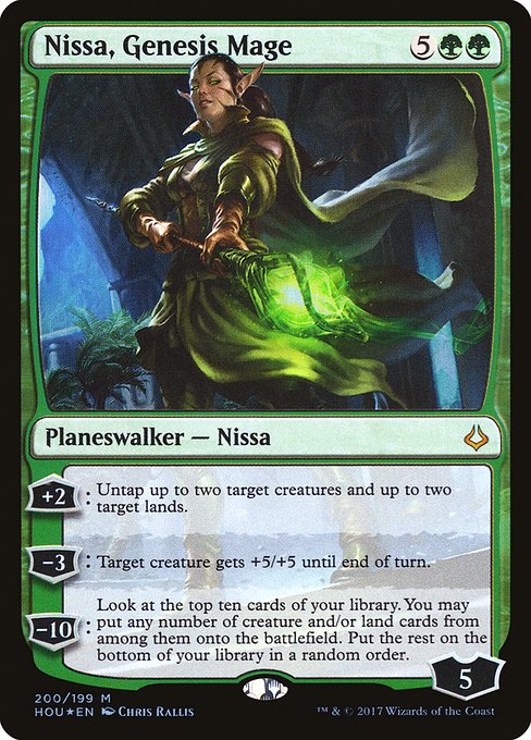Nissa, Genesis Mage highlighted card art