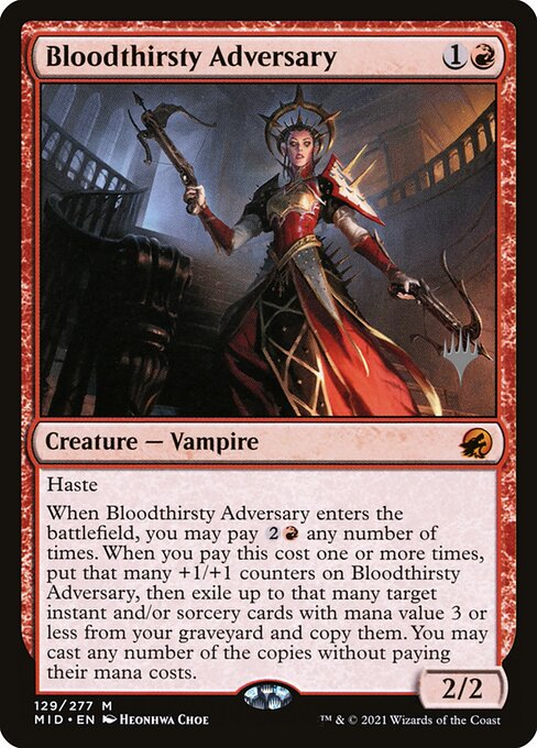 Bloodthirsty Adversary from Innistrad: Midnight Hunt Promos