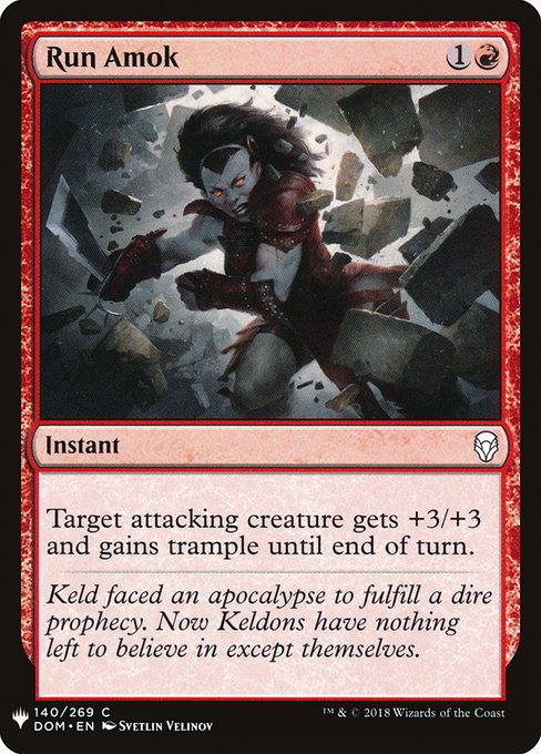 Run Amok from The List