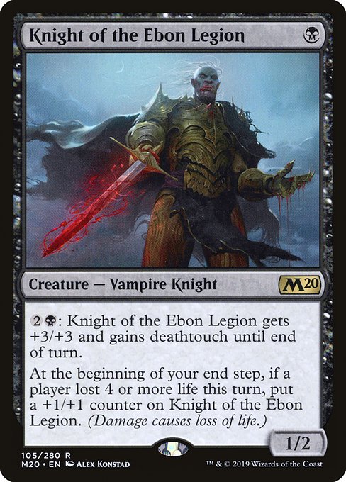 Knight of the Ebon Legion highlighted card art