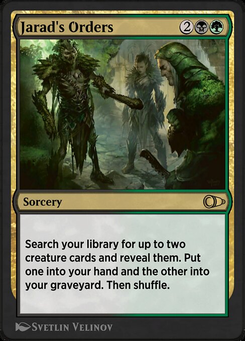 Jarad's Orders highlighted card art