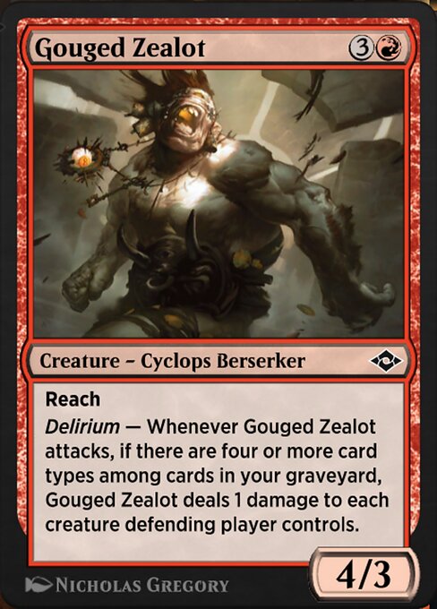 Gouged Zealot highlighted card art
