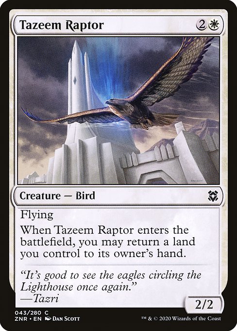 Tazeem Raptor highlighted card art