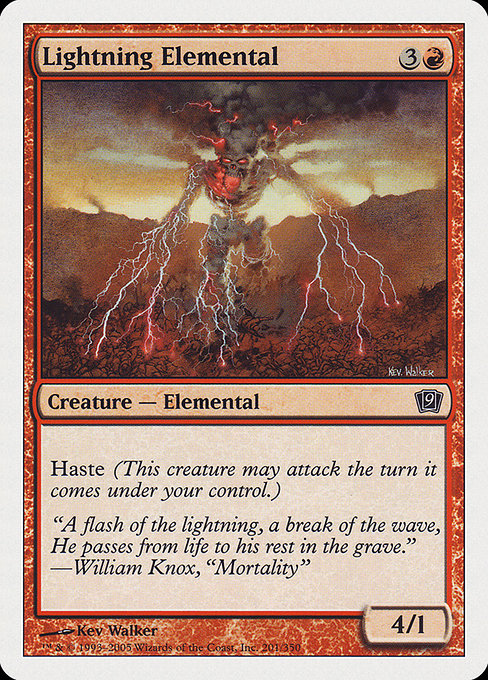 Lightning Elemental from Ninth Edition