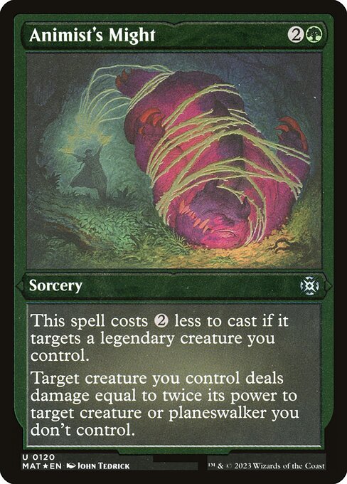 Animist's Might highlighted card art