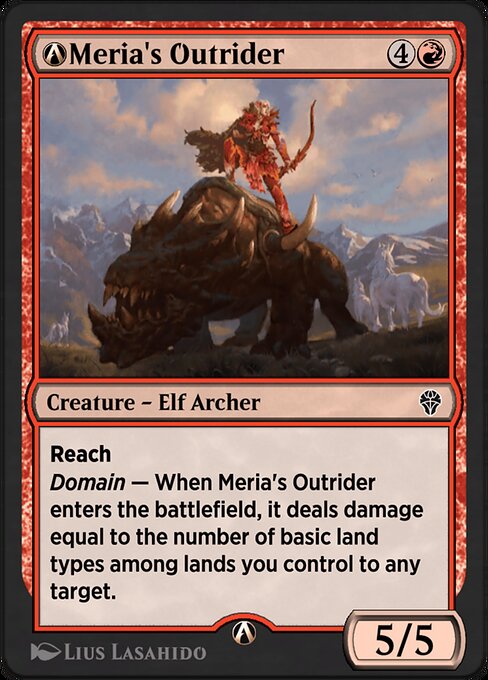 A-Meria's Outrider highlighted card art