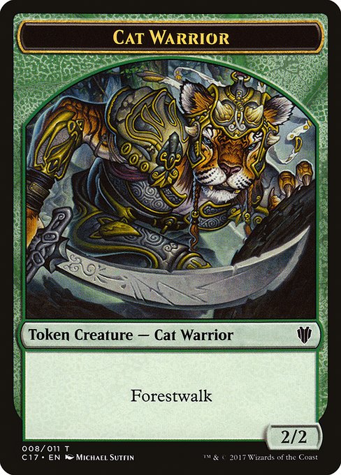 Cat Warrior from Commander 2017 Tokens