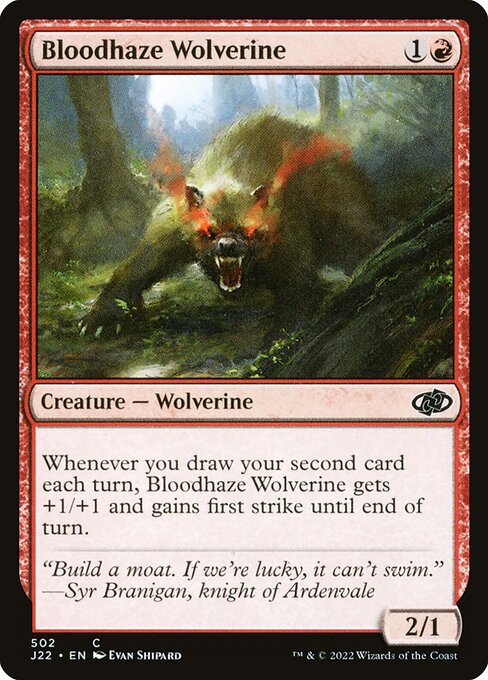 Bloodhaze Wolverine highlighted card art