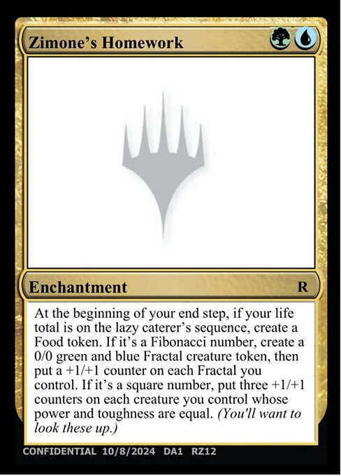 Zimone's Homework highlighted card art