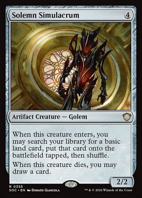 Solemn Simulacrum highlighted card art