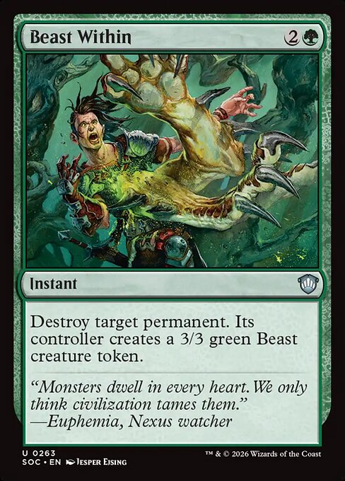 Beast Within from Secrets of Strixhaven Commander